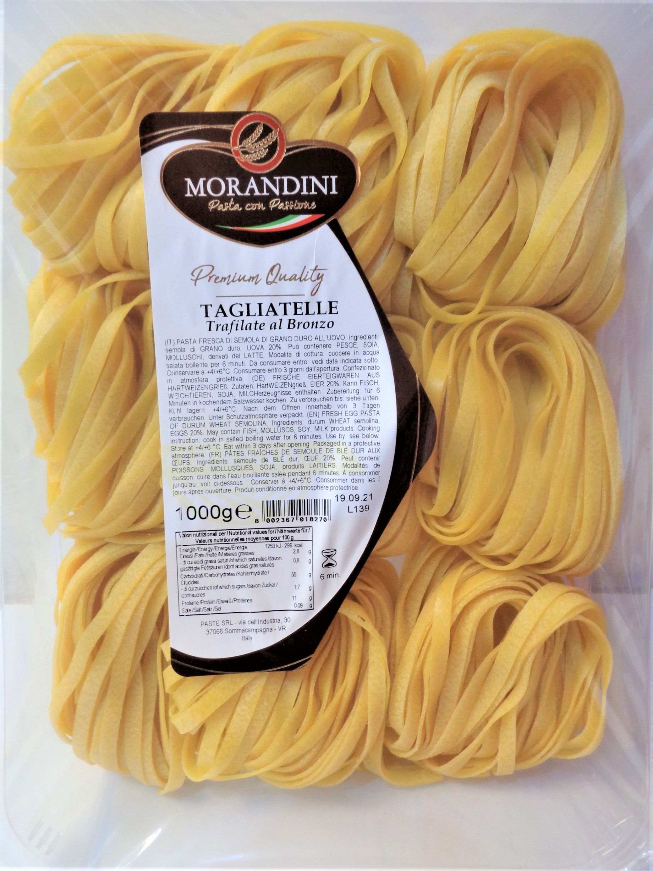 Tagliatelle trafilate al bronzo frisch 1000g/Morandini