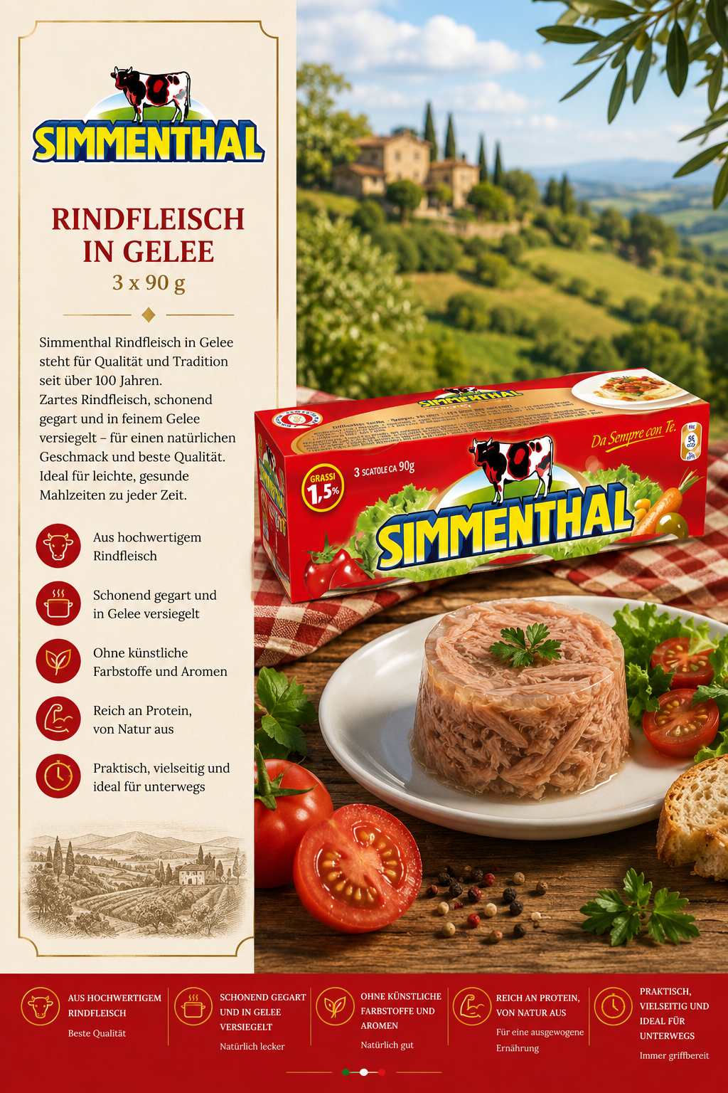 Rindfleisch, Gelee, Dosenpackung, Lebensmittel, Rinderprodukt