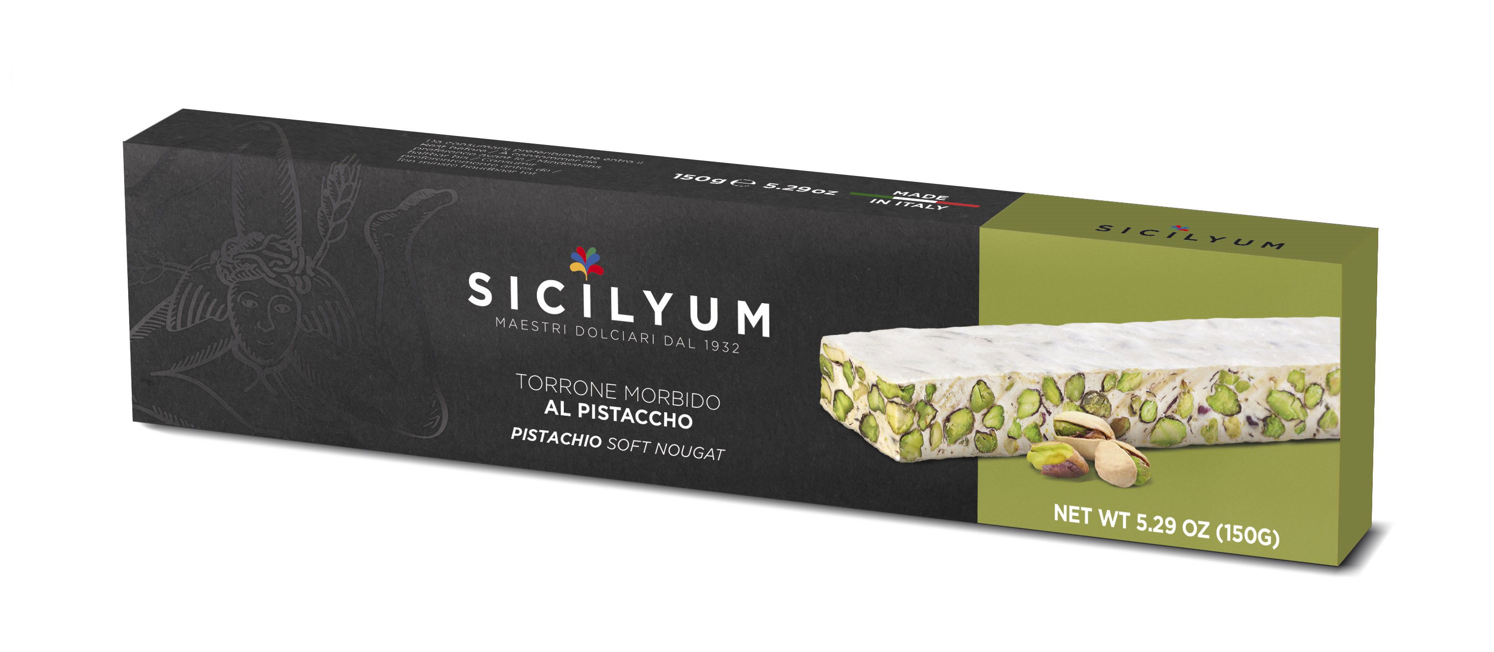 Nougat Torrone morbido mit Pistazien Sicilyum 150g/Dais