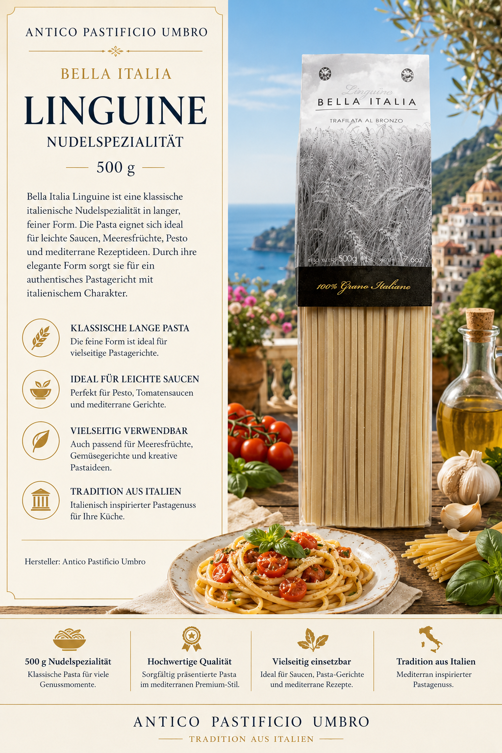 Pasta, Nudeln, Linguine, Italienisch, Trockenware