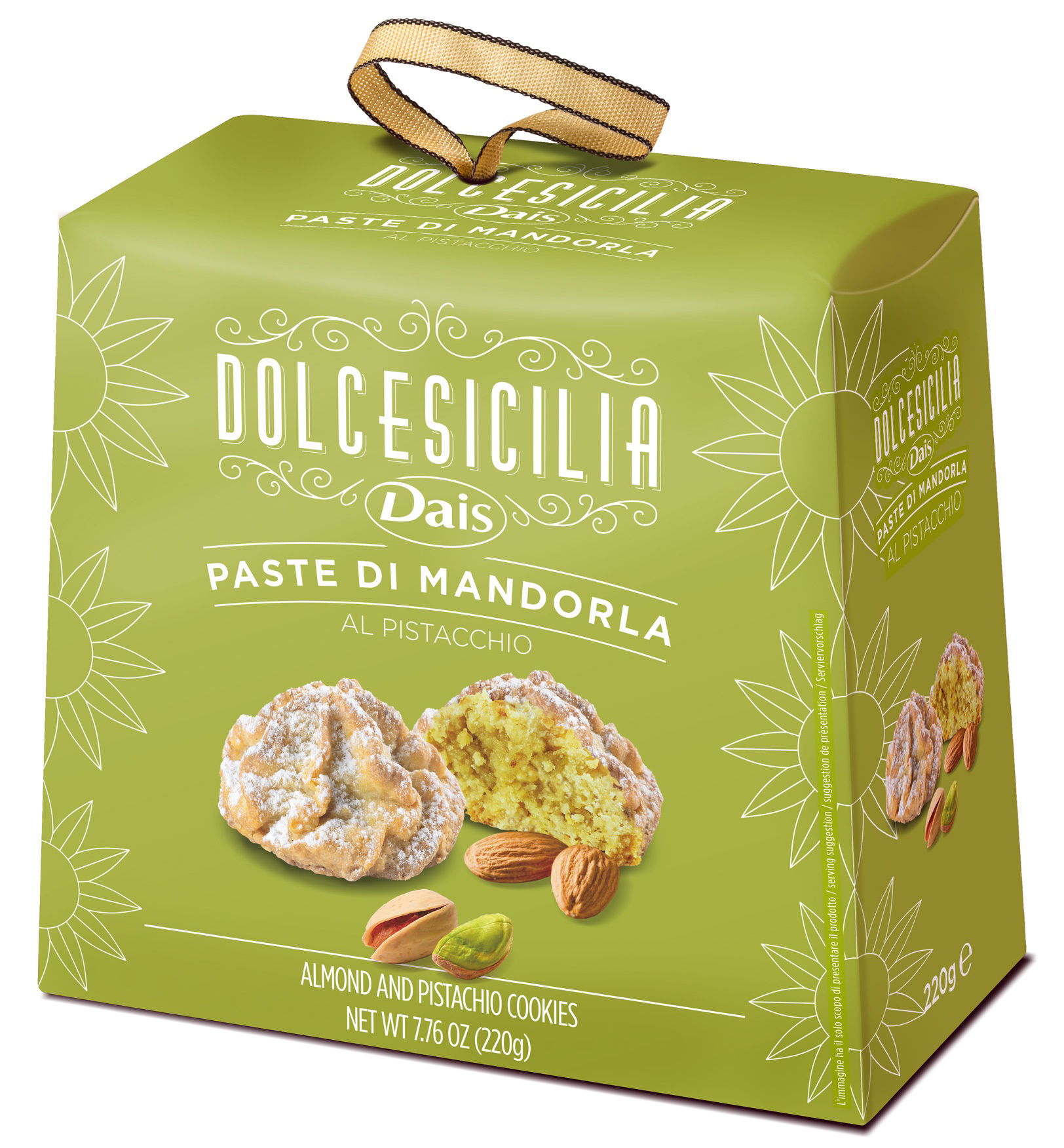 Paste di Mandorla Mandelgebäck mit Pistazien 220g/Dais