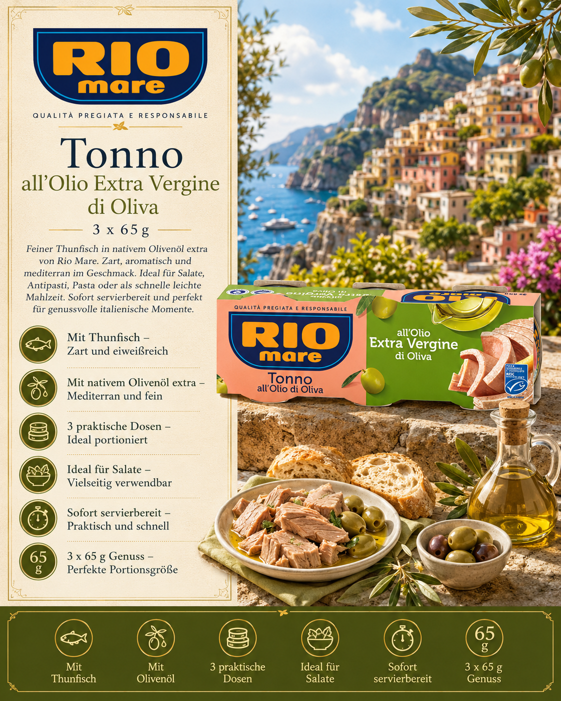 Tonno, Olio d'oliva, Extravergine, Conserva, Italiana