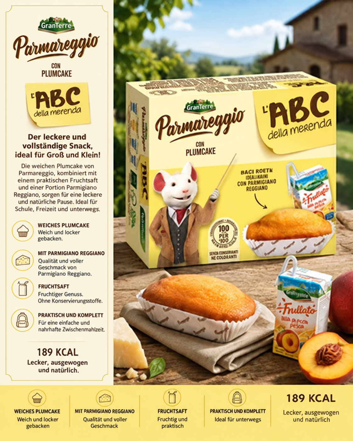 Snacks, Parmarreggio, Plumcake, Merenda, Boxed snack