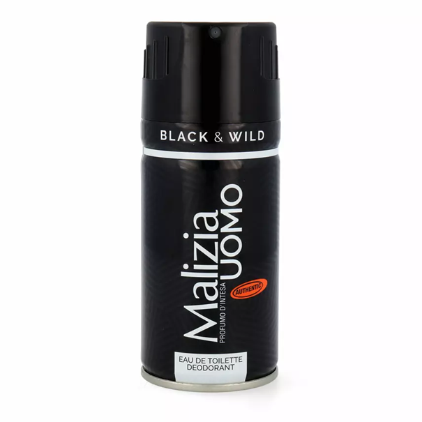 Eau de Toilette Deodorant Black & Wild 150ml | Malizia Uomo