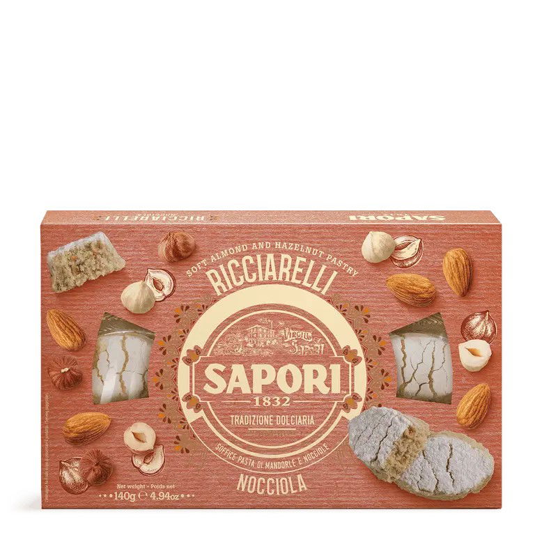 Ricciarelli Mandelgebäck mit Haselnüssen 200g/Sapori