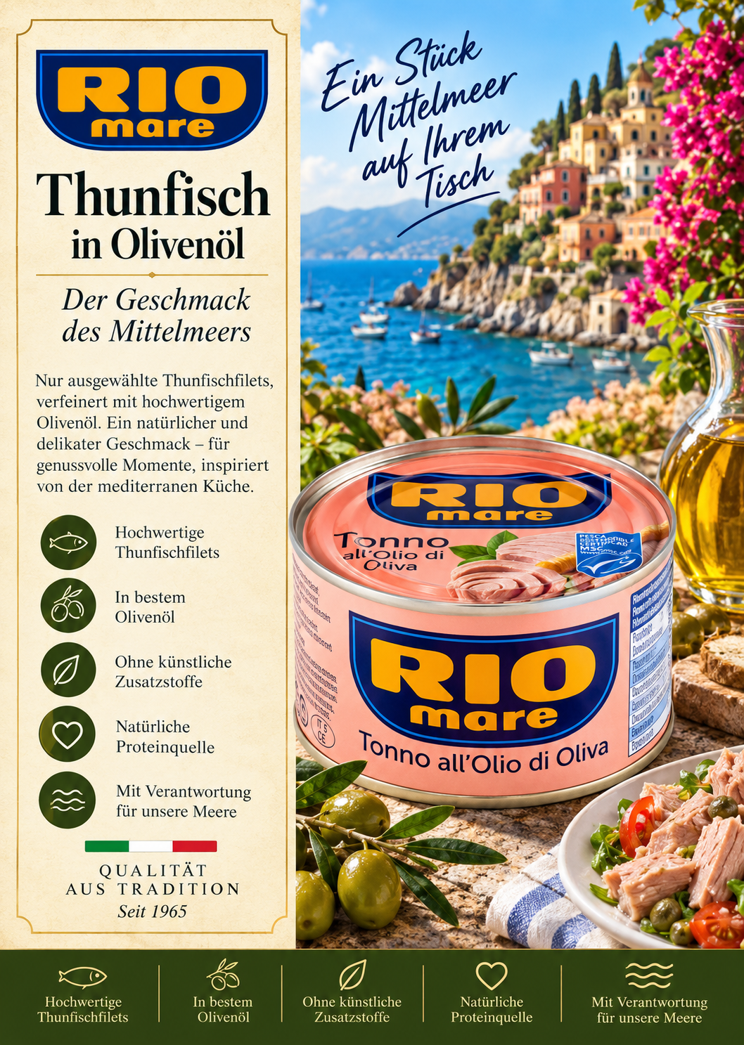 Thunfisch, Olivenöl, Dosenfisch, Tonno all'Olio di Oliva, Rio Mare