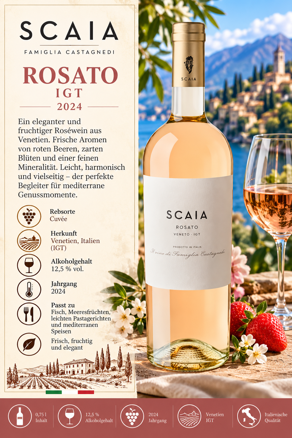 Rosato, Wein, IGT, Venetien, Italienische Qualität