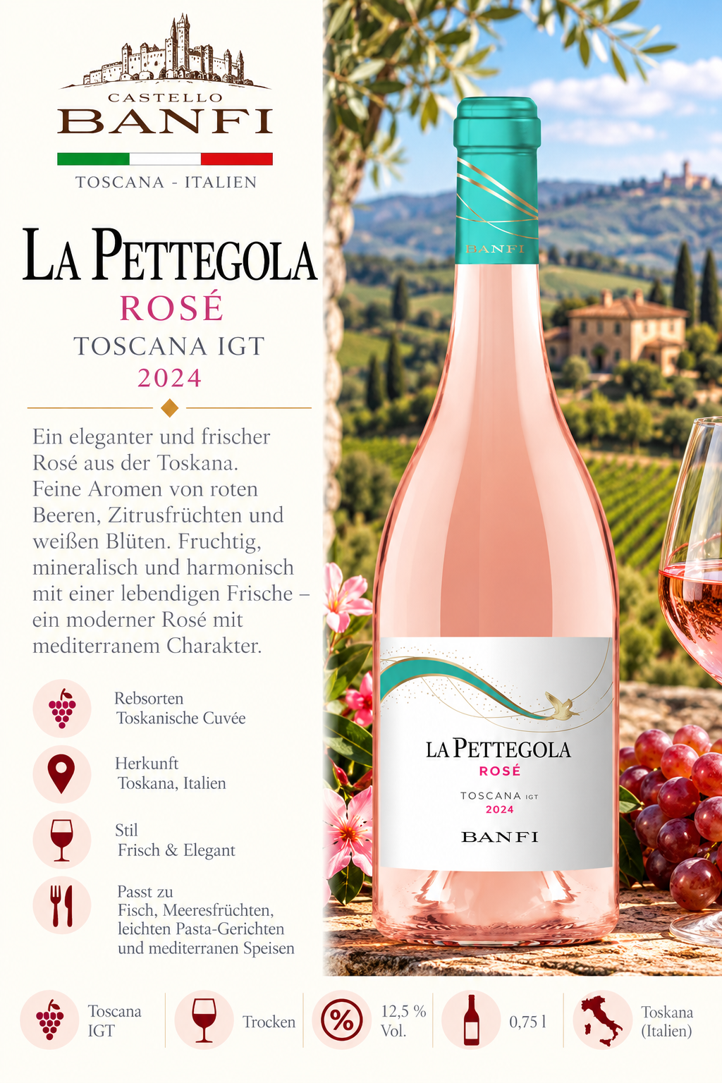 Rosé, Weißer Wein, La Petitegola, Toscana, IGT 2024