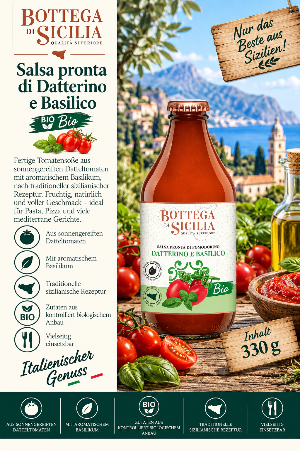 Tomaten, Soße, Salsa, Basilikum, Flasche