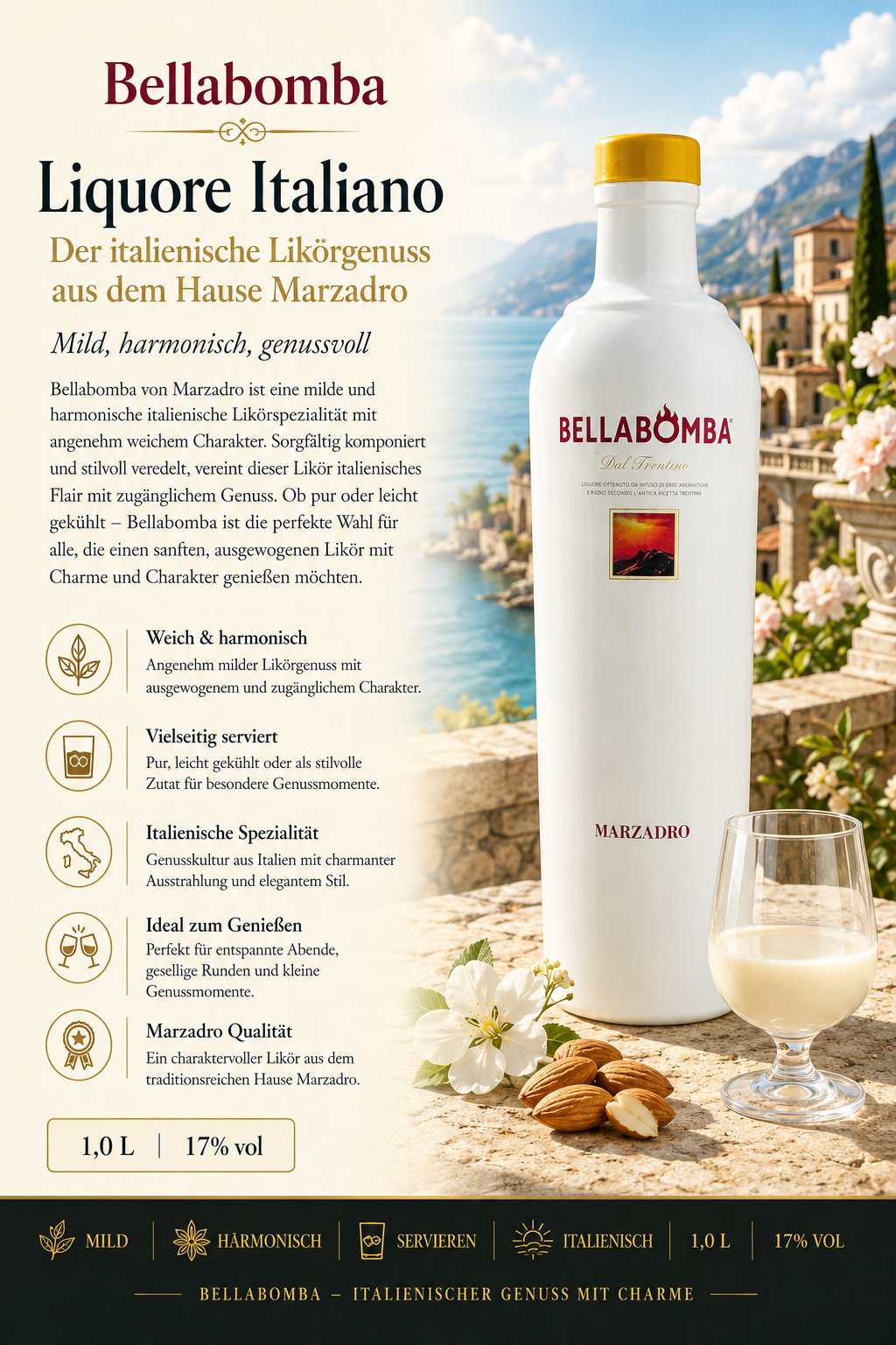 Likör, Italienisch, Marzadro, Limonade?, Flasche