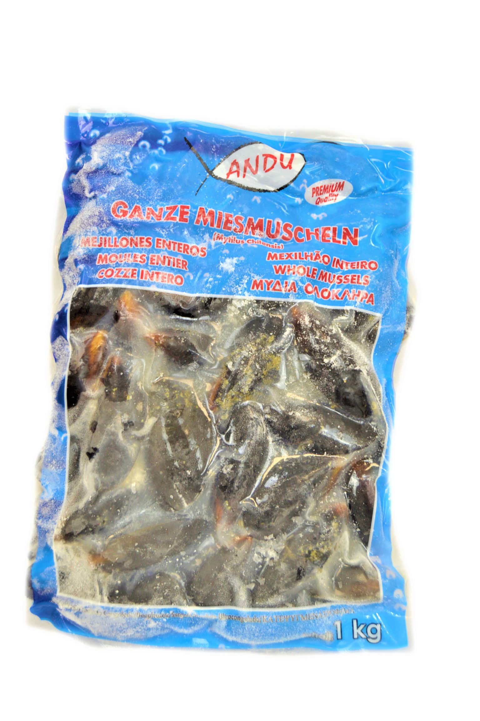 Mießmuscheln ganz mit Schale 50/70 gekocht 1kg | Anduronda