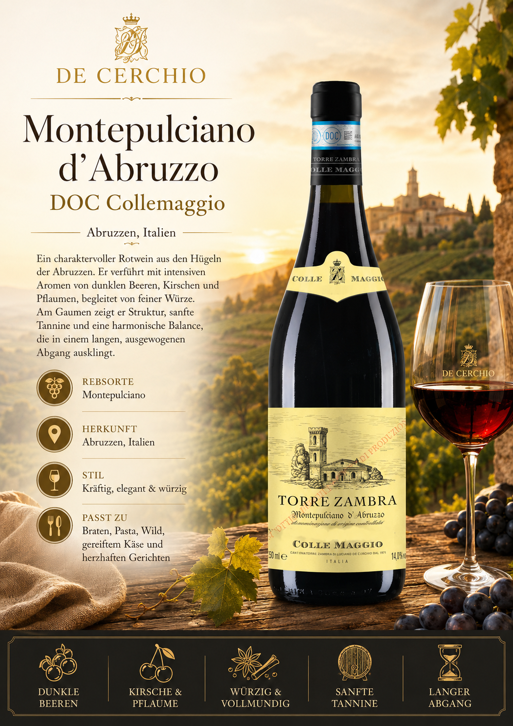 Rotwein, Montepulciano, Abruzzen, Flasche, Wein