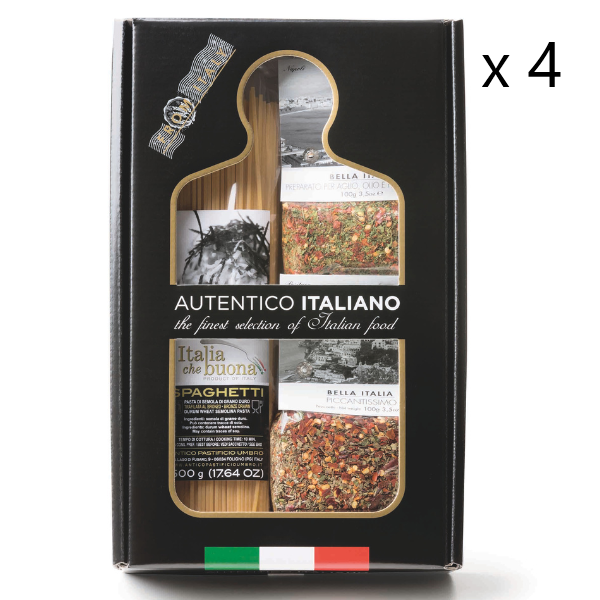 Kit Spaghetti mit Piccantissimo Gewürz, Pasta Kit Autentico Italiano x 4 Stück im Karton (cod. 27913)/ Antico Pastificio Umbro 