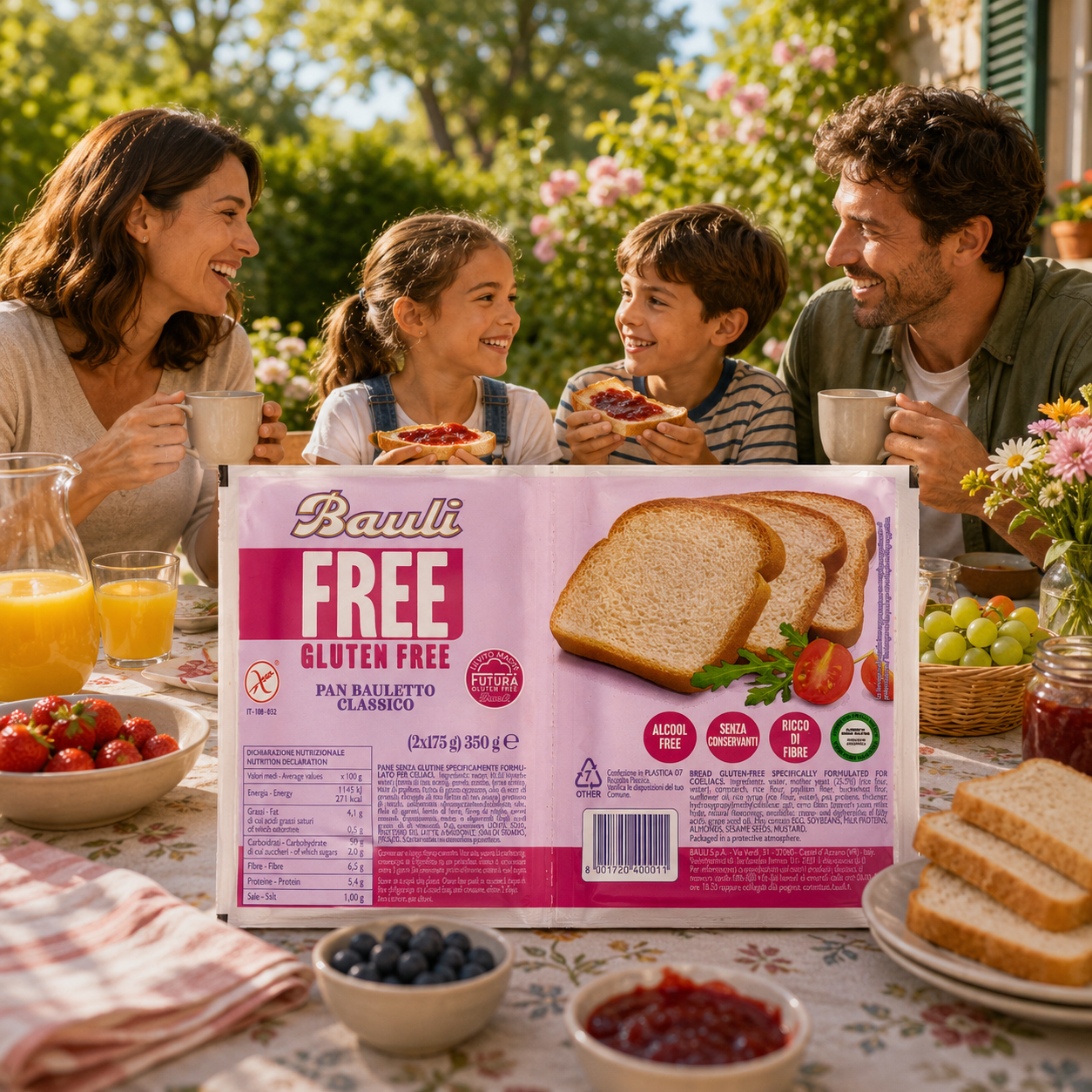 Toast, Brot, Verpackung, glutenfrei, Pan Bauletto