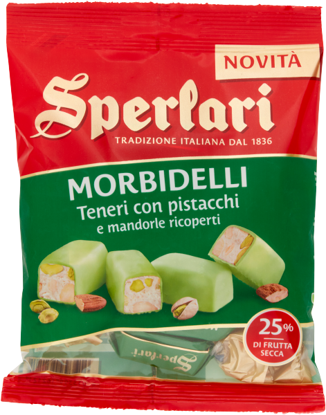 Morbidelli Nougat mit Pistazien und Mandel 117g/ Sperlari