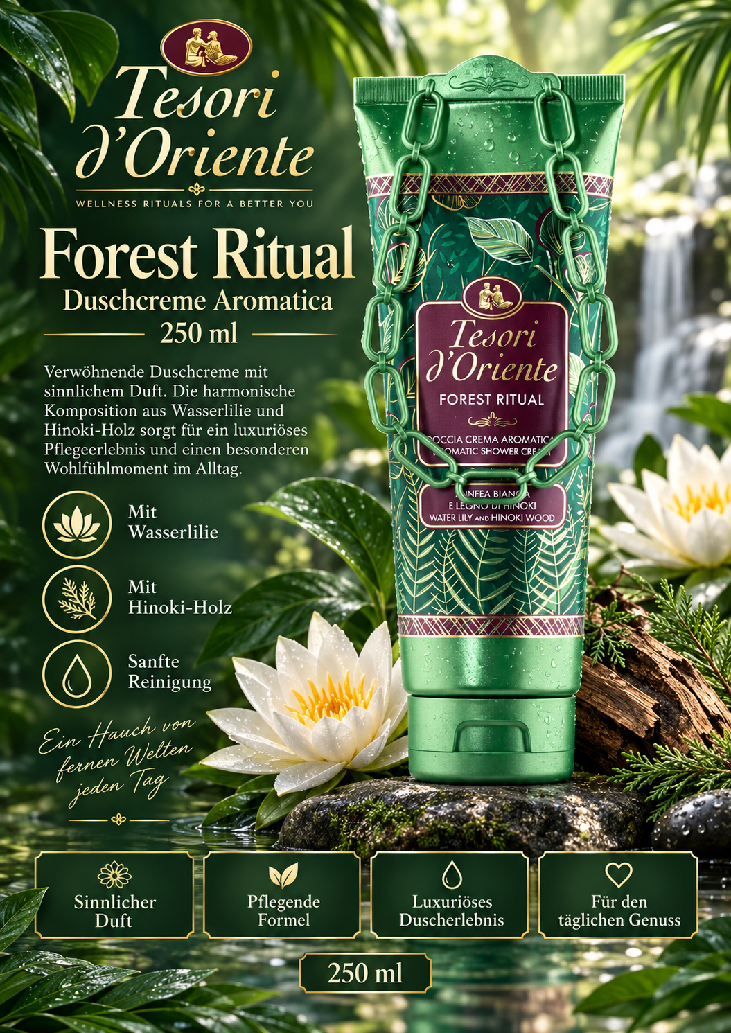 Duschcreme, Aromatisch, Forest Ritual, 250 ml, Hochwertige Pflege