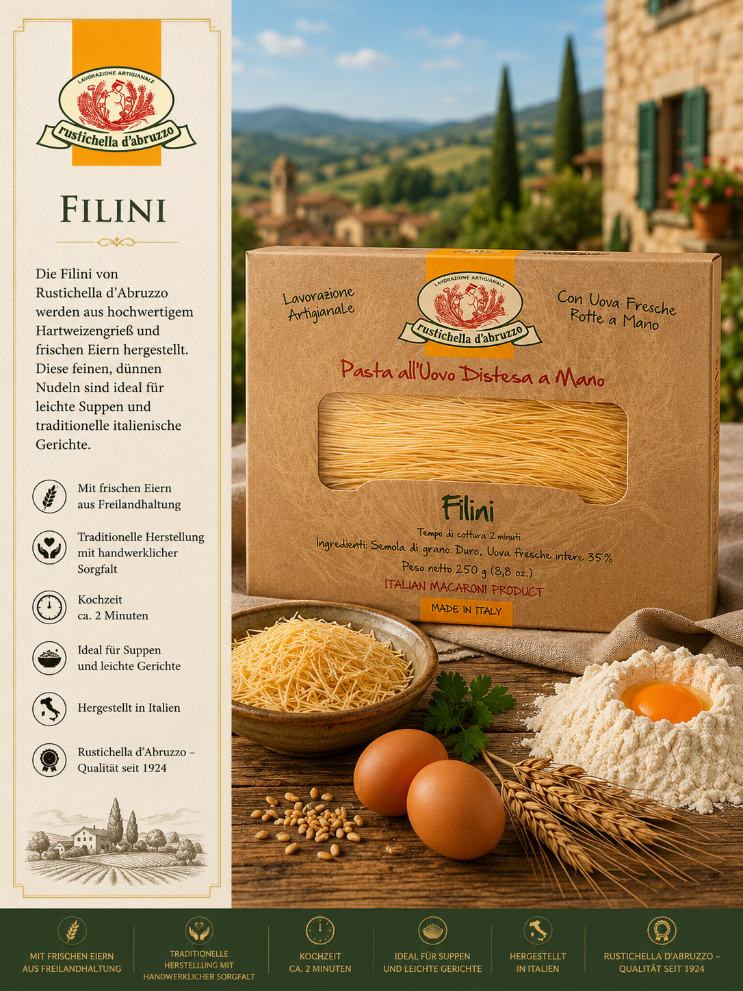 pasta, eiernudeln, hartweizengrieß, italienische nudeln, made in italy