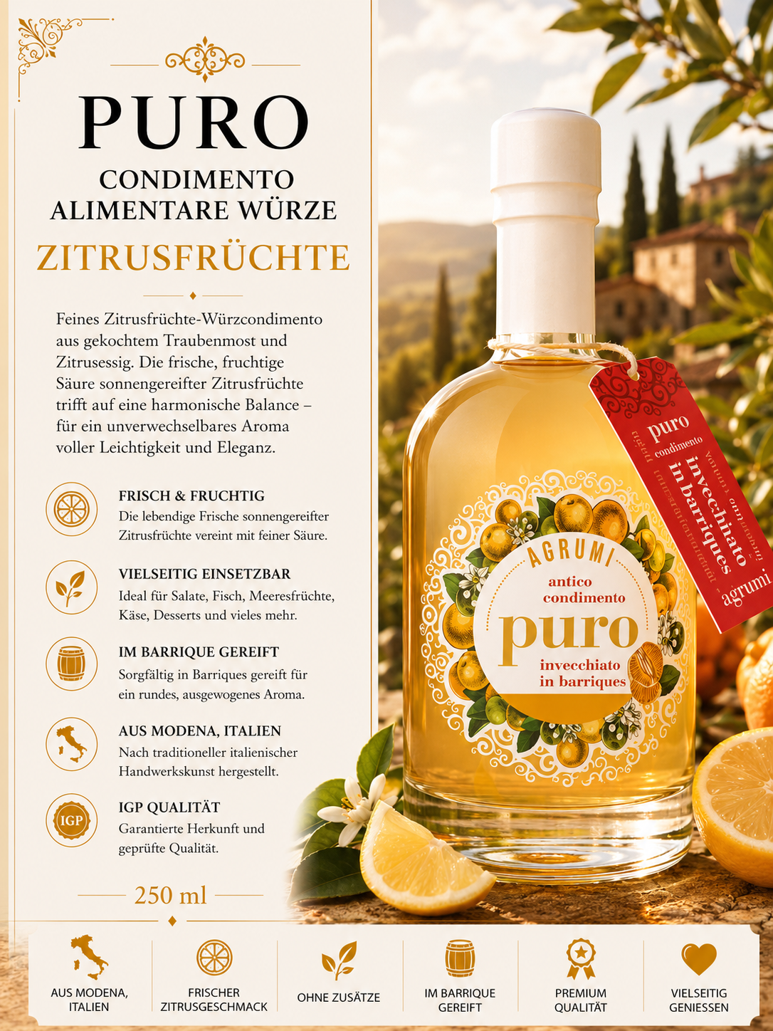 Zitrusfrüchte, Würze, Likör, Barrique, 250 ml