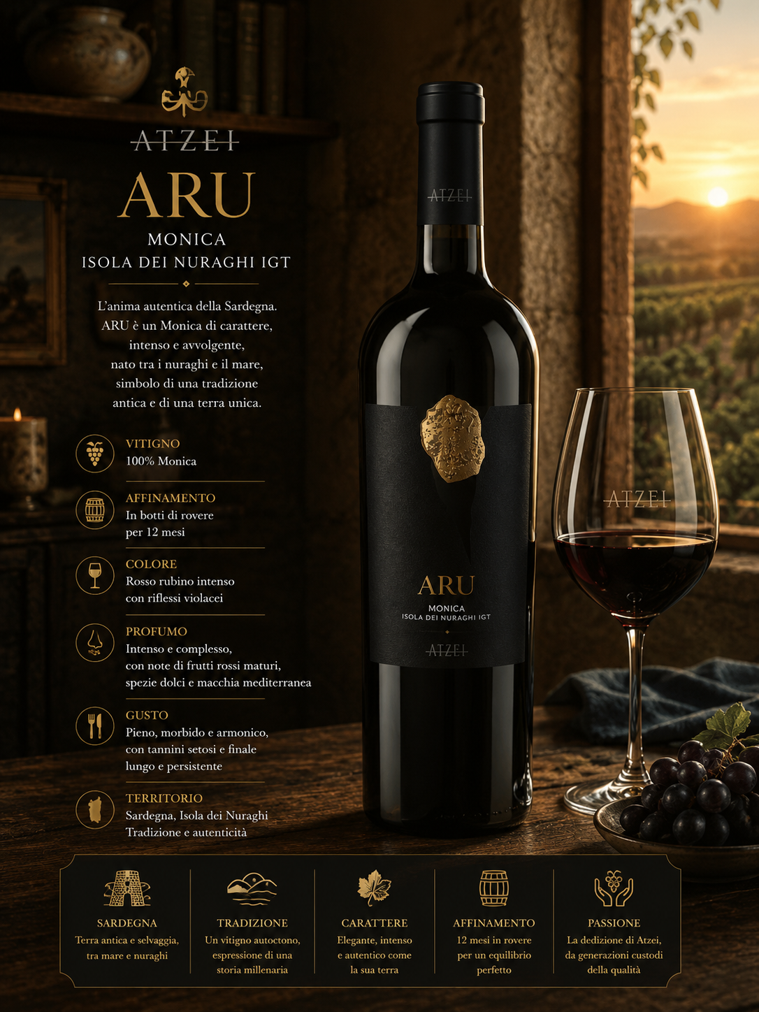 Wein, Rotwein, Flasche, Glas, Etikett gold