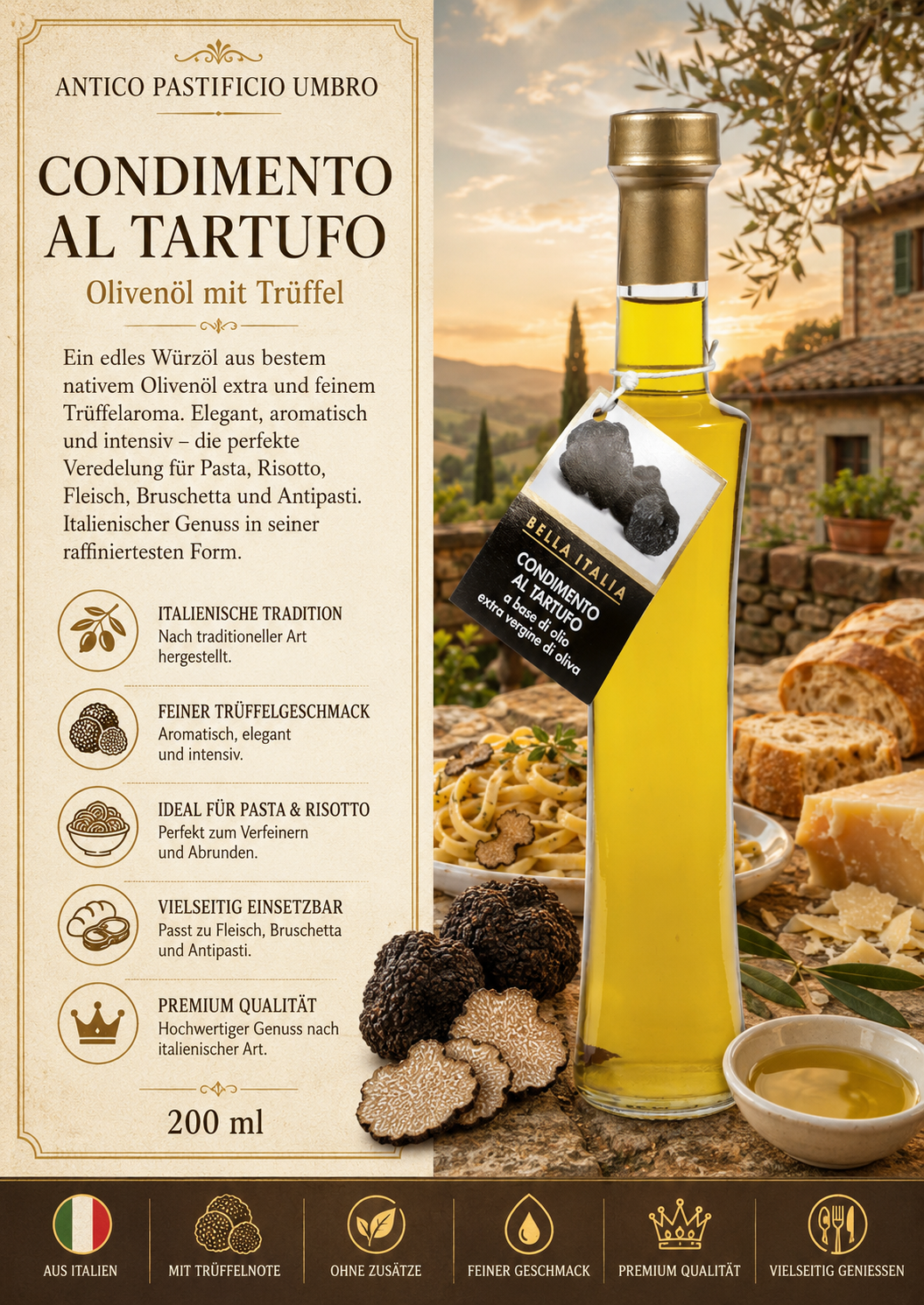 Olivenöl, Trüffel, Tartufino, italienisch, italienische_tradition