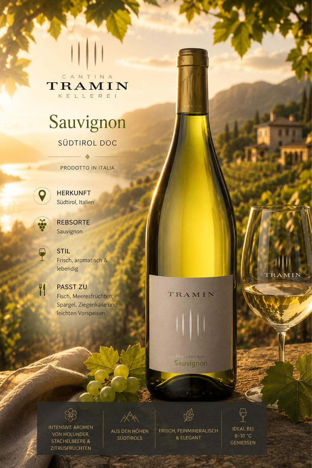 Sauvignon Südtirol DOC 0,75l 13% - 2024 | Tramin