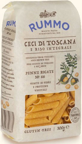Penne Rigate Nr.66 Ceci di Toscana e Riso Integrale Glutenfrei 300g | Rummo