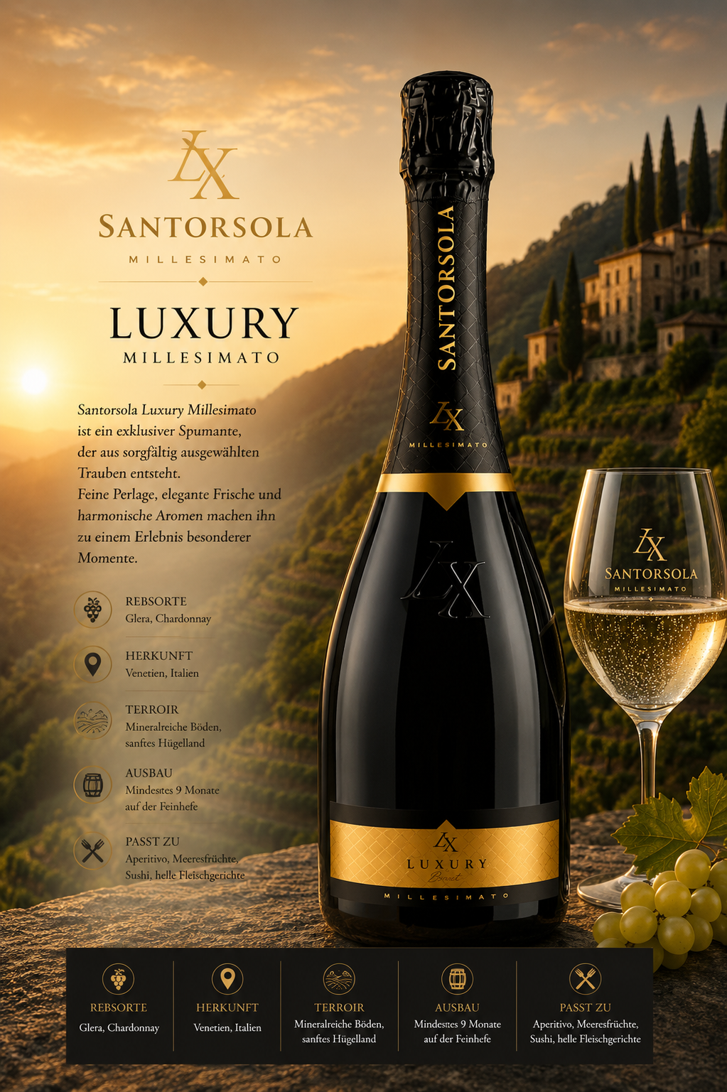 Sekt, Flasche, Champagner, Luxus, Kellnerglas