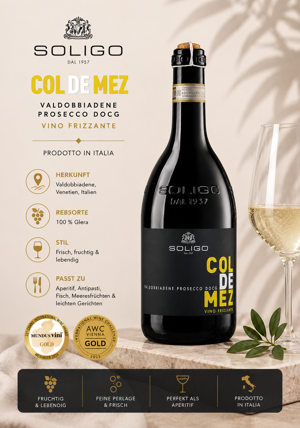 Sekt?, Prosecco, Vino Frizzante, Col de Mez, Italienisches Produkt