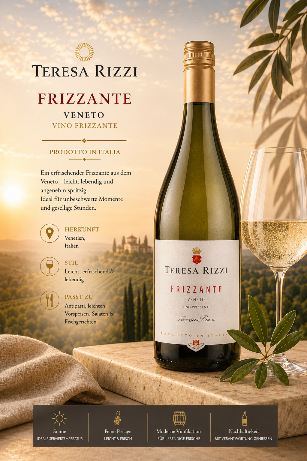 Wein, Frizzante, Veneto, Italien, Flasche