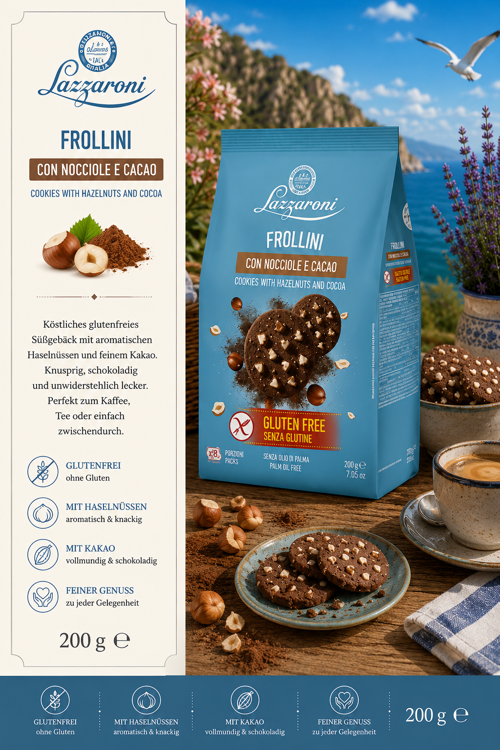 Cookies, Haselnüsse, Kakao, Glutenfrei, Schokoladenkeks