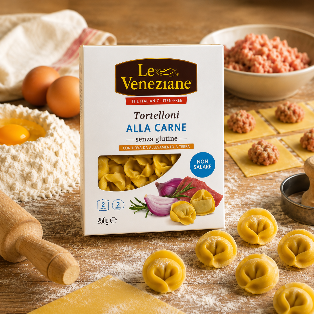 pasta, tortellini, glutenfrei, alla carne, italienisch