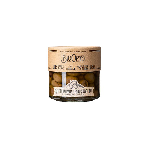 Olive Peranzana ohne Stein im extra natives Olivenöl 100g | BioOrto Kopie