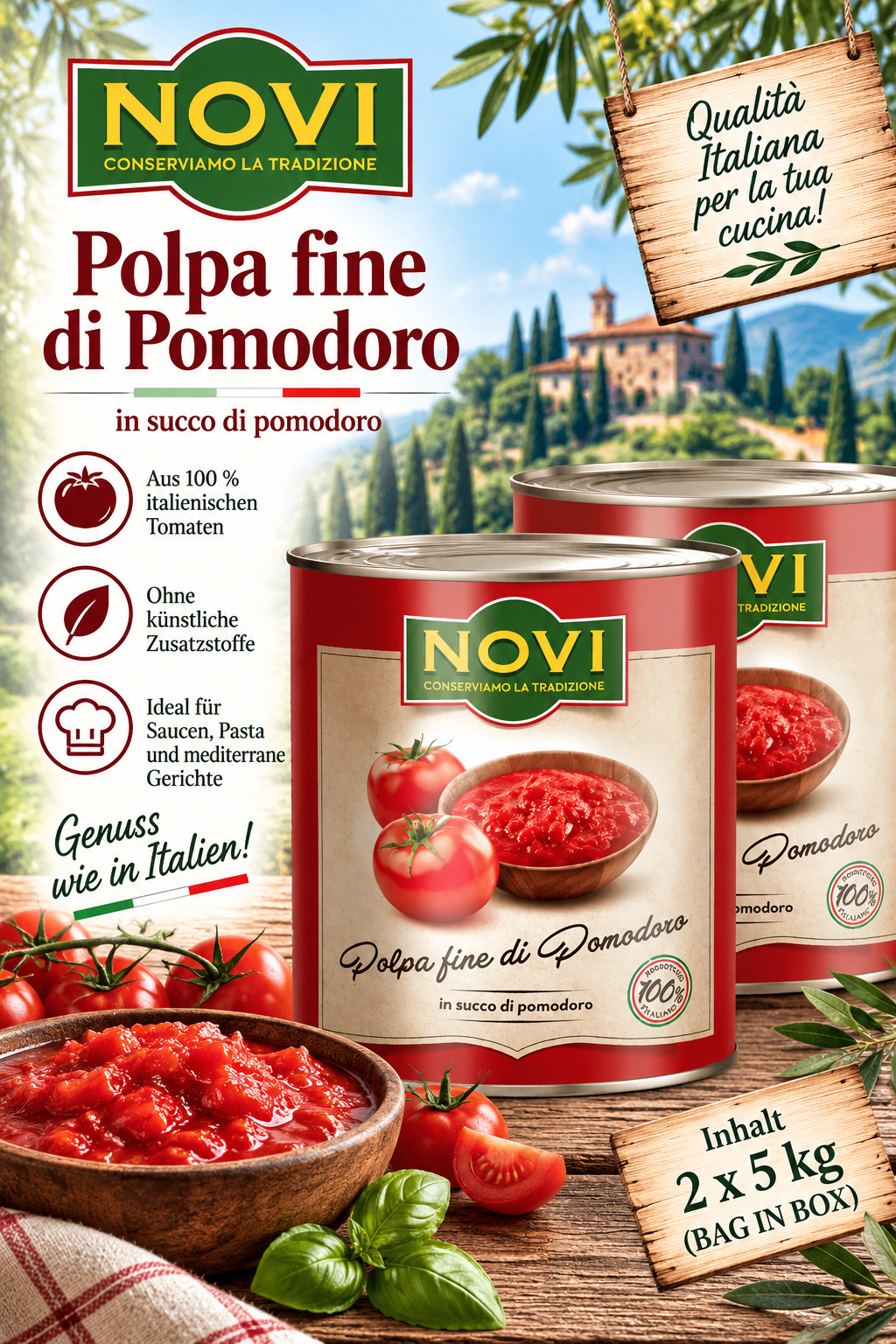 Tomatenkonserven, Gehalttomate?, Tomatensauce, Polpa di Pomodoro, Bügelton?