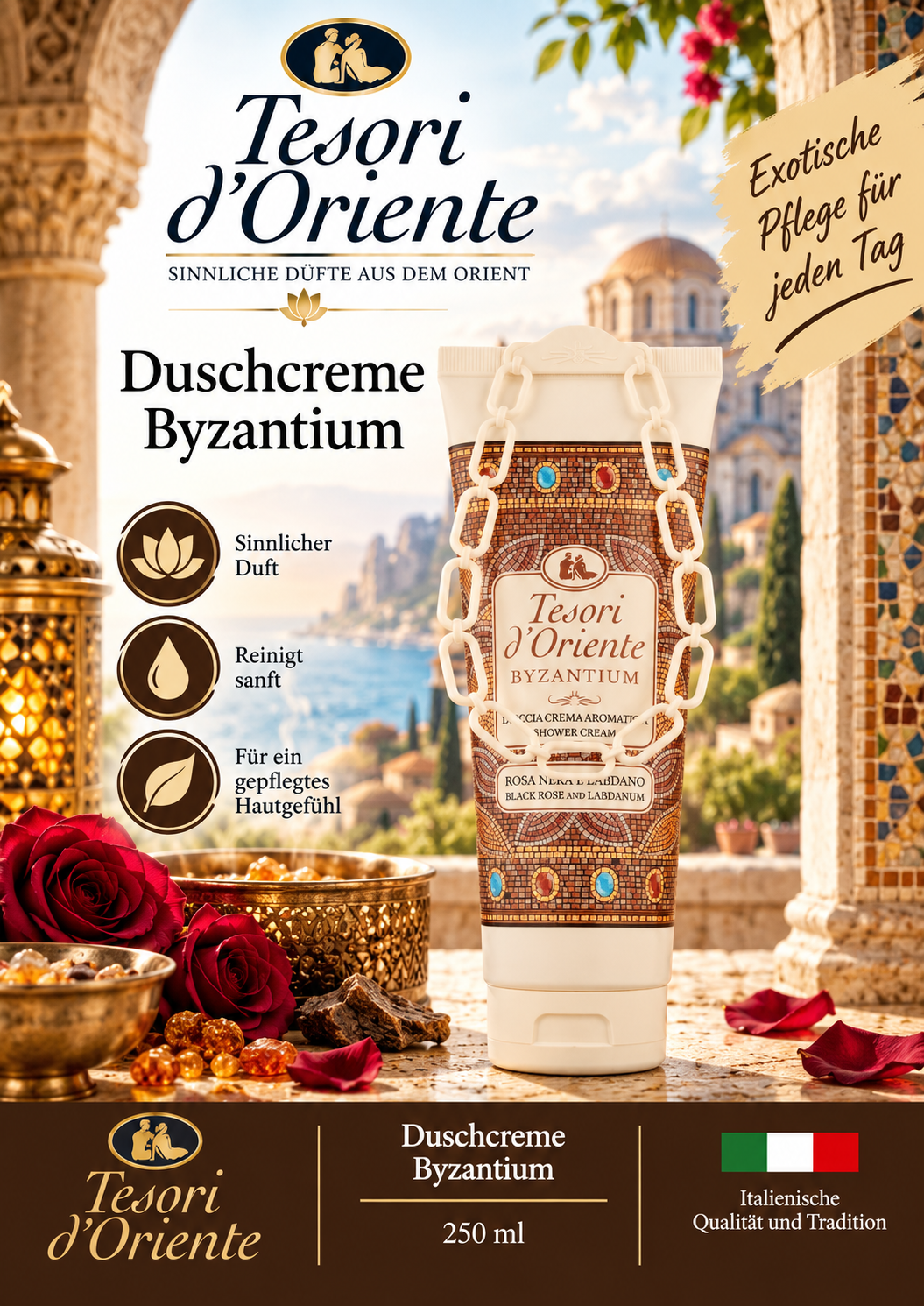 Duschcreme, Byzantium, 250 ml, Shower cream, Italienische Qualität