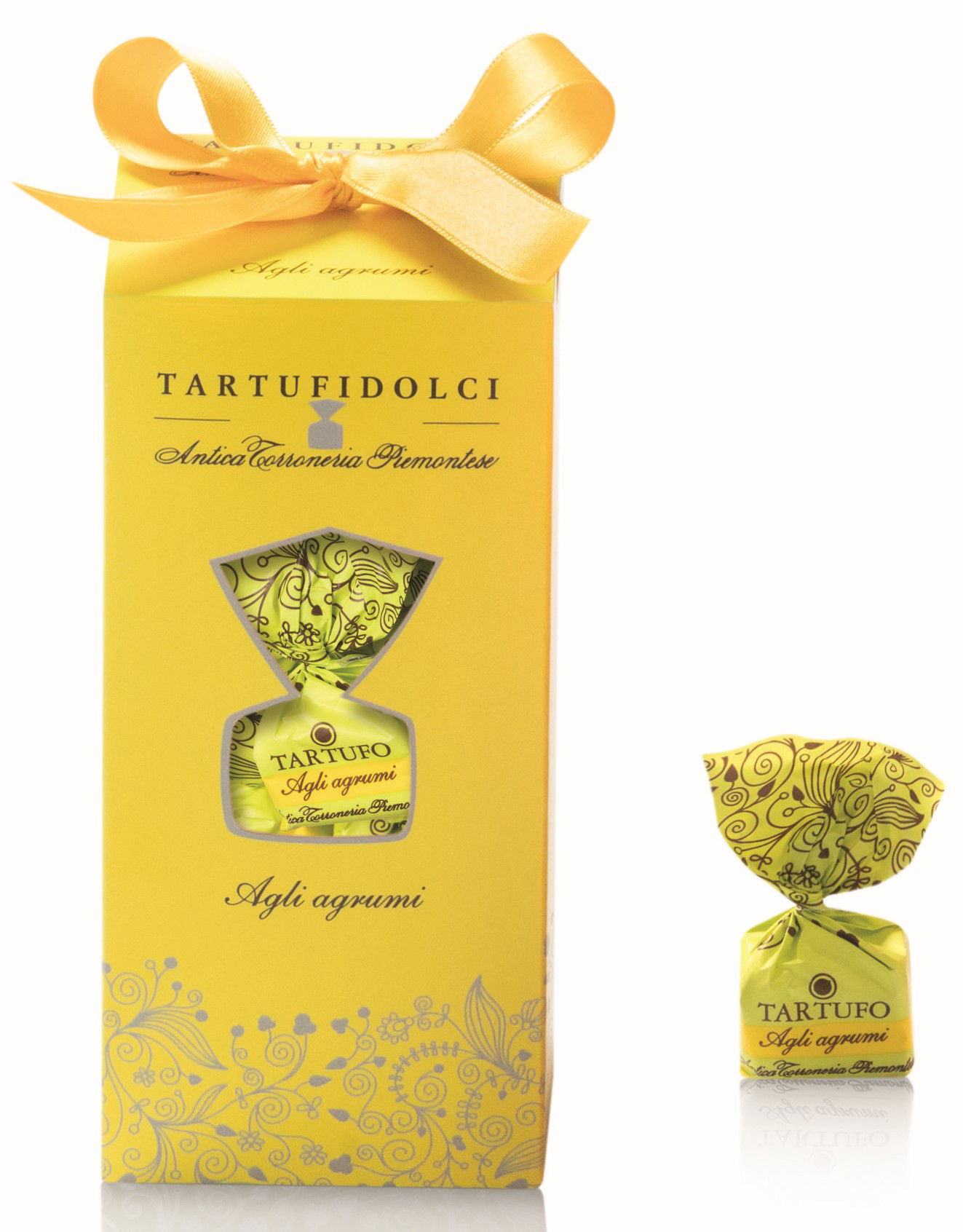 Trüffelpralinen Tartufo Box Agrumi 160g personalisierbar/ Antica Torroneria Piemontese