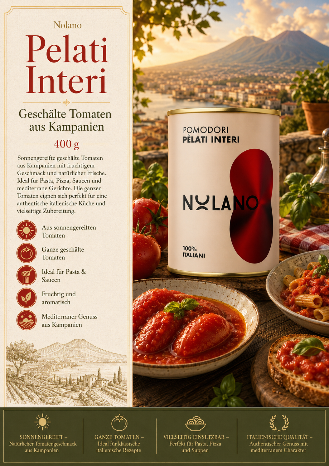 Tomaten, Pasta, Dosencann, Italienische Qualität, Konserve
