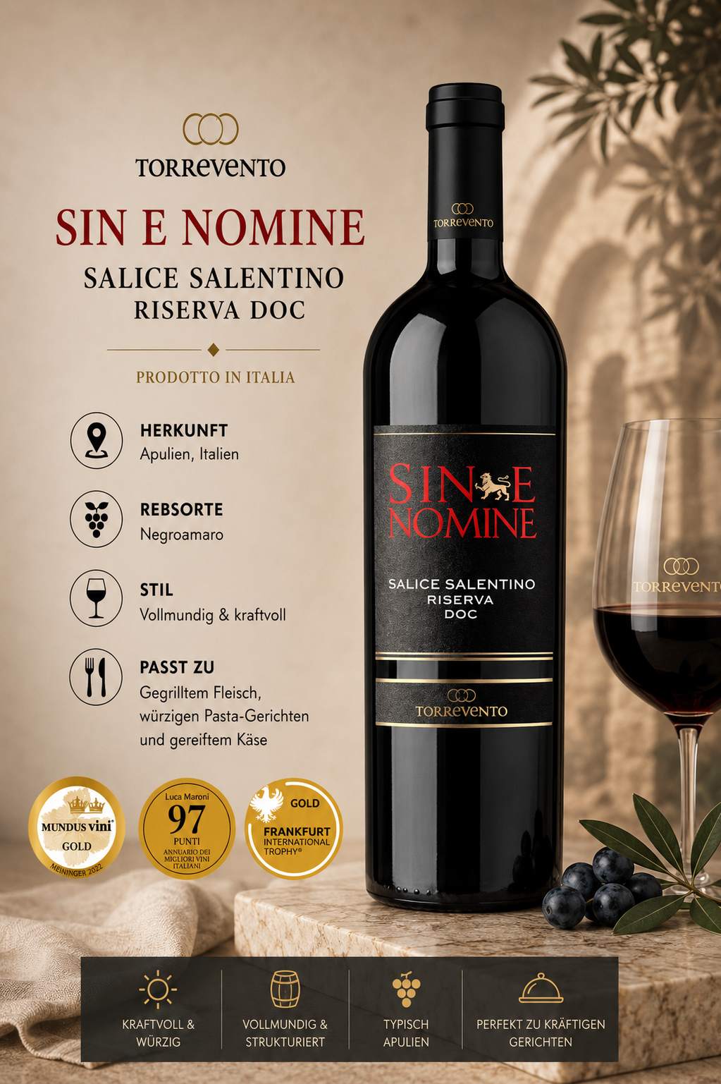 wein, rotwein, Salice Salentino, DOC, Flasche