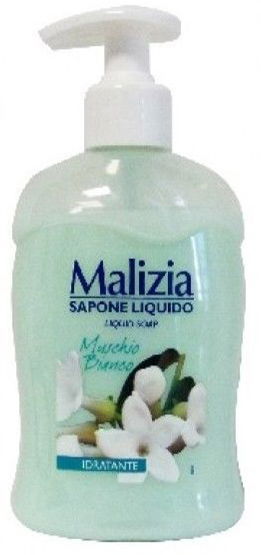 Flüssigseife  Moschus Antibakteriell muschio bianco 300ml Spender/Malizia